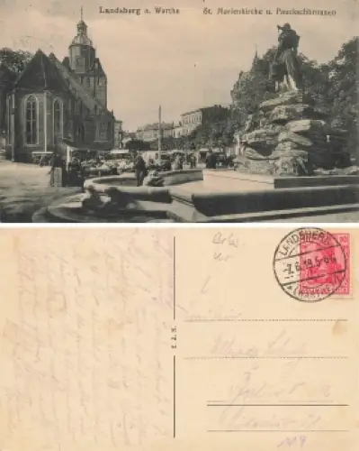 Landsberg an der Warthe Pauckschbrunnen Gorzów Wielkopolski Ostbrandenburg  o 7.6.1919