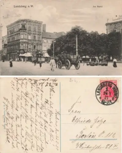 Landsberg Warthe Markt Gorzów Wielkopolski Ostbrandenburg  o 24.5.1921