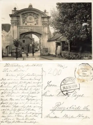 Züllichau Crossener Tor Sulechow Neumark o 26.8.1935