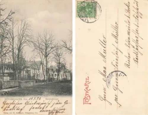 Königsberg Neumark Bahnhofstrasse Chojna o 17.7.1904