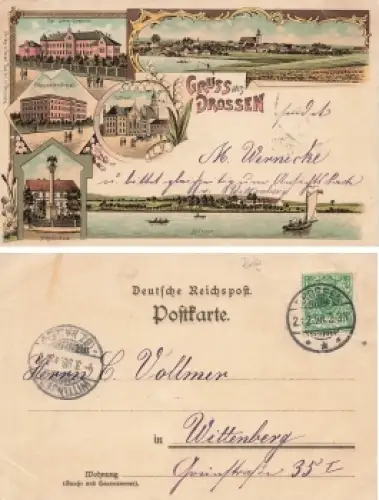 Drossen Röthsee Neumark Litho Osno Lubuskie o 29.2.1898