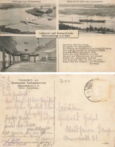Oberweinberge Oder Restaurant Tschammerhof Cigacice Tschicherzig o um 1921