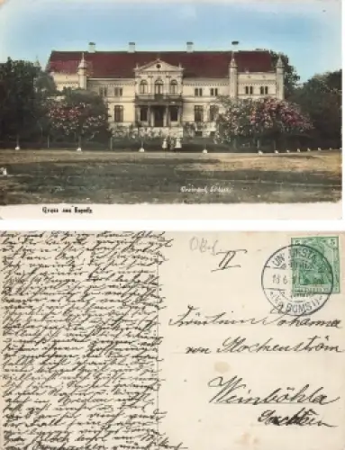 Kopnitz Grossdorf Schloss Neumark Kopanica  o Unruhstadt 18.6.1911