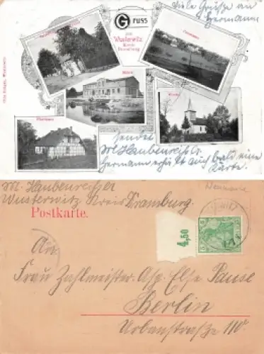 Wusterwitz Kreis Dramburg Ostrowice o um 1900