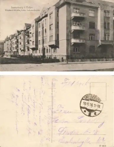 Insterburg Ostpreussen Wiechert Strasse Ecke Luisen Strasse Tschernjachowsk Feldpost 10.11.1918