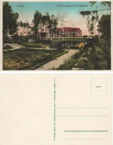 Labiau Hindenburgpark mit Bahnhof Ostpreussen Polessk * um 1920