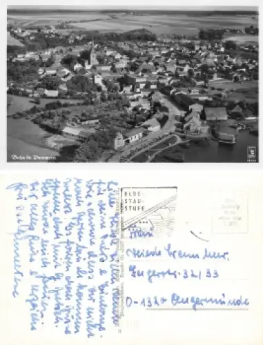 Bahn in Pommern Luftbild BANIE o um 1930