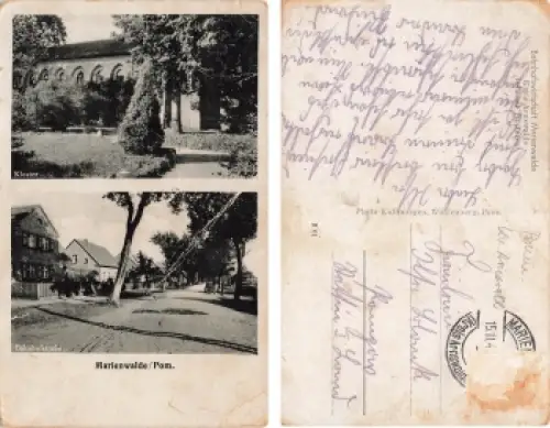 Marienwalde Pommern Bahnhofstrasse Bierzwnik o 15.11.1941