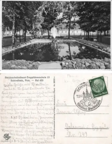 Schivelbein Pommern RAD Reichsarbeitsdienst Truppenführerschule 13 Swidwin o 1940