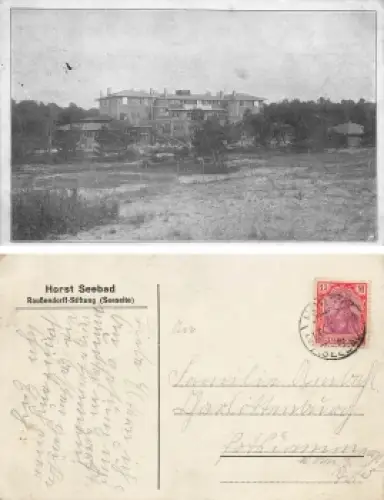 Horst Seebad Pommern Raußendorff Stiftung Niechorze o um 1920