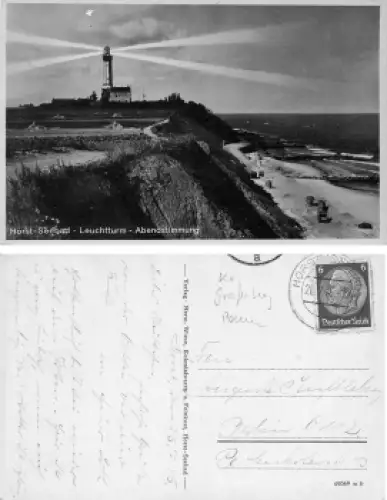 Horst Seebad Pommern Leuchtturm Niechorze o 1935