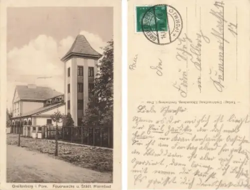 Greifenberg Pommern Feuerwache Gryfice o 1929