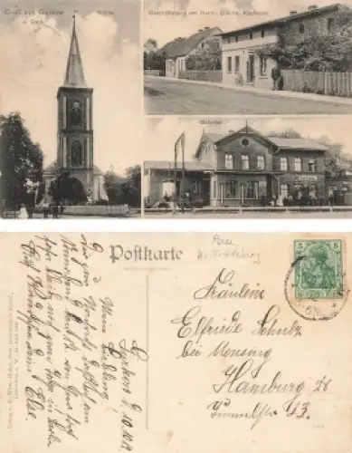 Gurkow an der Ostbahn Pommern Bahnhof Górki Noteckie o 1912