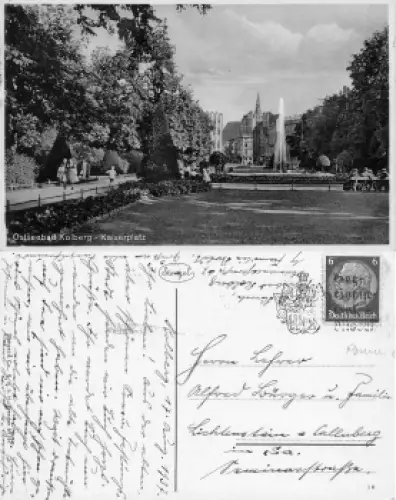 Kolberg Pommern Kaiserplatz Kolobrzeg o 1937