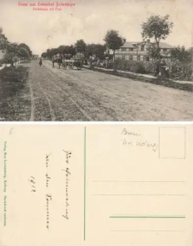 Bodenhagen Ostseebad Pommern Dorfstrasse mit Post Bagicz * 1914