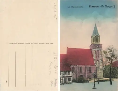 Massow Kreis Naugard Pommern Marienkirche Maszewo * um 1920