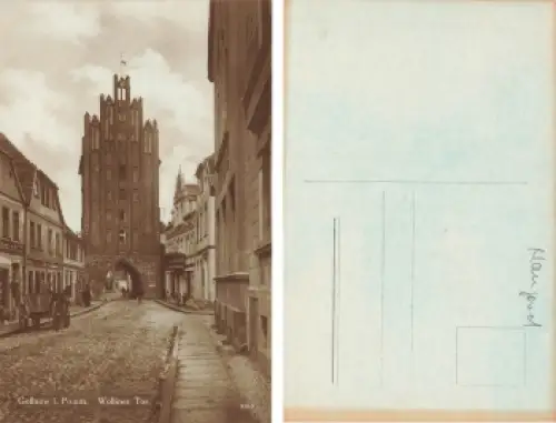 Gollnow Pommern Wolliner Tor Goleniow  * um 1930