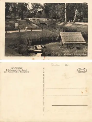 Neustettin Pommern Entenhäuschen Szczecinek * um 1930