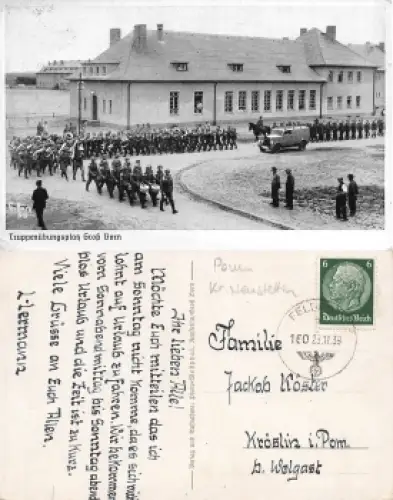 Gross Born Pommern Truppenübungsplatz BORNE SULINOWO Feldpostnummer 160 23.11.1939