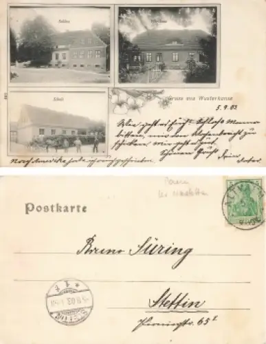 Wusterhanse Pommern Schule Ostrowasy o 1903