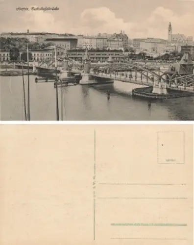 Stettin Pommern Bahnhofsbrücke Szczecin * um 1910