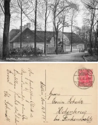 Stettin Pommern Parkhaus Szczecin o 1919