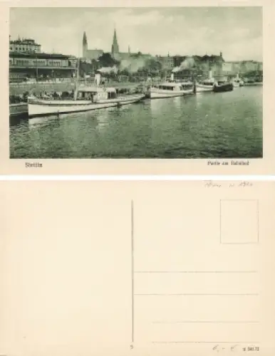 Stettin Pommern am Bahnhof Szczecin * um 1920