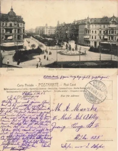 Stettin Pommern Kaiser Wilhelm Strasse Szczecin o 1909