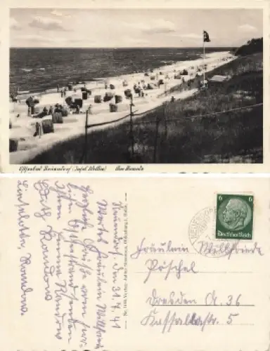Neuendorf Ostseebad Insel Wollin Pommern Strand Wiselka o 1941
