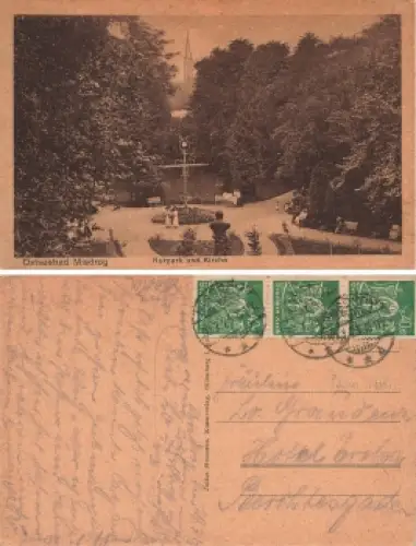 Misdroy Insel Wollin Pommern Kurpark Kirche Miedzyzdroje o 1923
