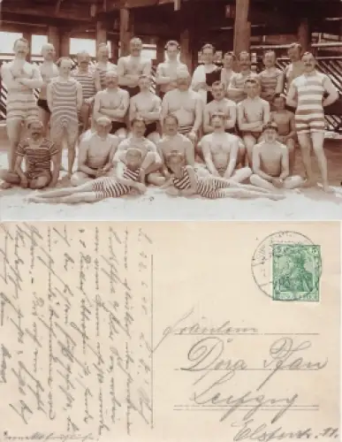 Swinemünde Pommern Bademode Echtfoto Swinoujscie o 1910