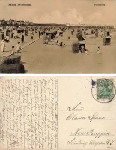 Swinemünde Pommern Strand Swinoujscie o 1912