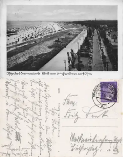 Swinemünde Pommern vom Kurhausturm nach Osten  Swinoujscie o 1940