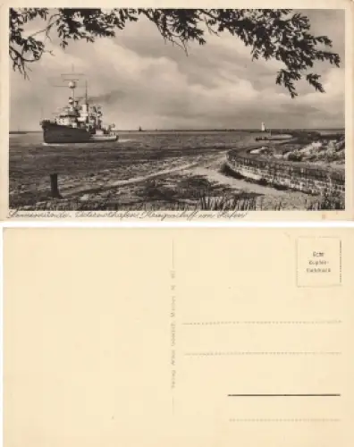 Osternothafen Swinemünde Kriegsschiff im Hafen * um 1940