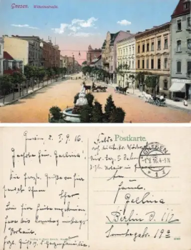 Gnesen Posen Wilhelmstrasse Gniezno o 1916