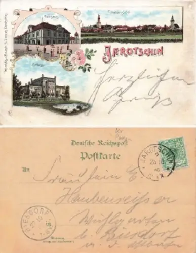 Jarotschin Posen Litho Jarocin o 26.10.1898