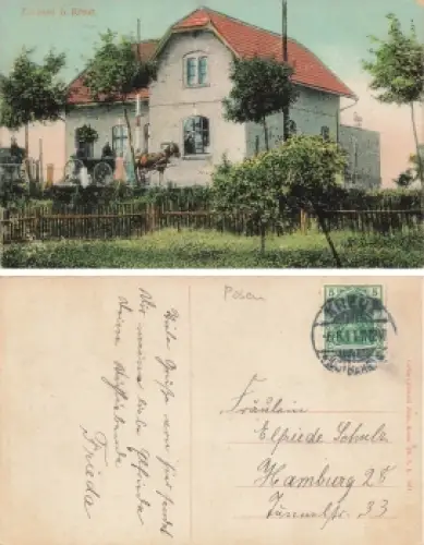 Kreuz Ostbahn Posen Zollhaus Krzyz Wielkopolski o 1911