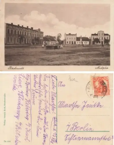 Ritschenwalde Posen Markplatz Ryczywol o 1918