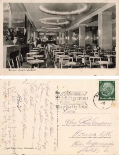 Posen Cafe Lucas Innenansicht Poznan o 1942