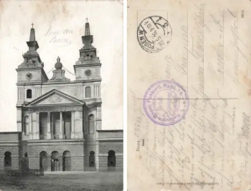 Posen Dom Poznan Feldpost 1916 I. Rekruten-Depot Fussartl.Regt. 19