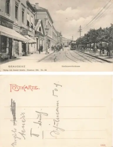 Graudenz Westpreussen Marienwerderstrasse Grudziadz gebraucht um 1900