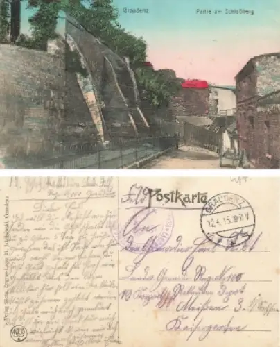 Graudenz Westpreussen Schlossberg Grudziadz Feldpost 1915
