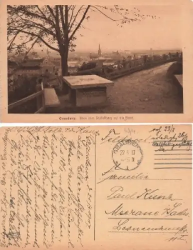 Graudenz Westpreussen vom Schlossberg Grudziadz o 1917