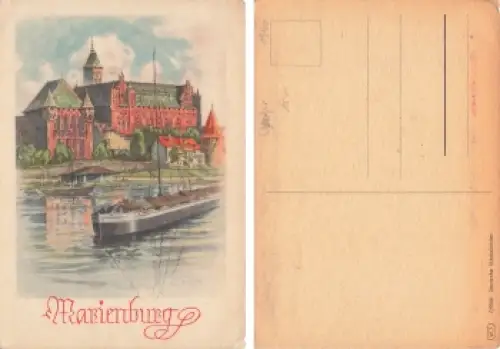 Marienburg Westpreussen Künstlerkarte Ritscher Malbork * um 1940