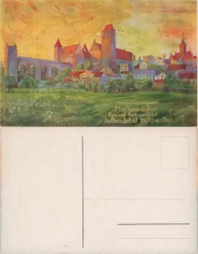 Marienburg Westpreussen Künstlerkarte  Malbork * um 1920