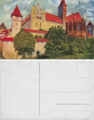 Marienburg Westpreussen Künstlerkarte  Malbork * um 1920