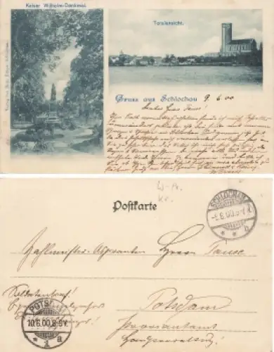 Schlochau Westpreussen Kaiser Wilhelm Denkmal Czluchow o 1900