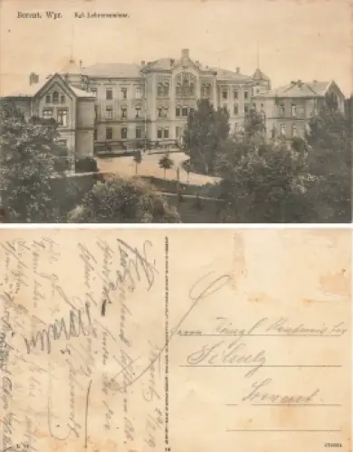 Berent Westpreussen Lehrerseminar Koscierzyna gebraucht 1919