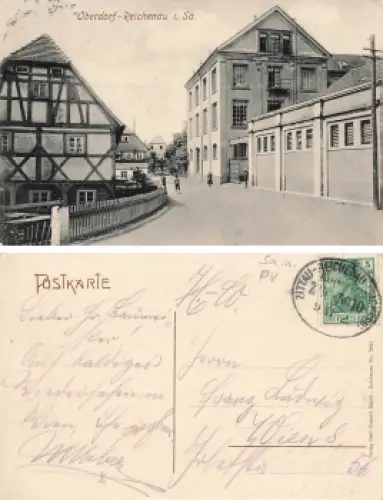 Reichenau i. Sa. Oberdorf Bogatynia Bahnpost Zittau-Reichenau Zug 5010 o 1912