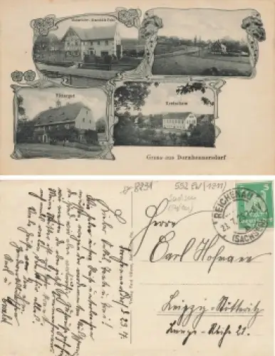 Dornhennersdorf Geschäft Pohl Rittergut Kretscham Strzegomice o 1925
